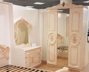 Шкаф 3-х дверный с зеркалами (01.143) Роза (беж) в Снежинске - snezhinsk.ok-mebel.com | фото 3