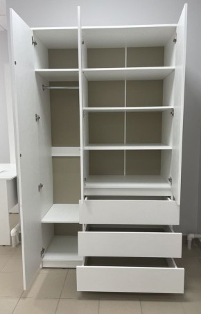 Шкаф 3-ств. с 3 ящиками "Бьянко" в Снежинске - snezhinsk.ok-mebel.com | фото 2