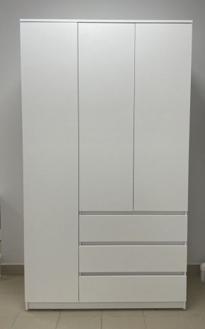 Шкаф 3-ств. с 3 ящиками "Бьянко" в Снежинске - snezhinsk.ok-mebel.com | фото 3