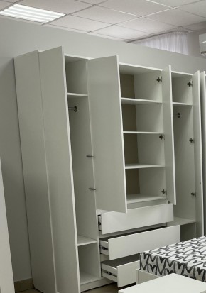 Шкаф 4-ств. с 3 ящиками "Бьянко" в Снежинске - snezhinsk.ok-mebel.com | фото 2