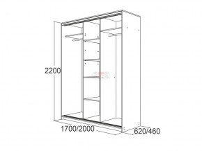 МИРАЖ 17.1 (620) 1 зеркало Шкаф для платья и белья в Снежинске - snezhinsk.ok-mebel.com | фото 5