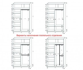 Шкаф-купе 1400 серии SOFT D1+D3+B2+PL1 (2 ящика+1штанга) профиль «Графит» в Снежинске - snezhinsk.ok-mebel.com | фото 7