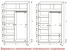 Шкаф-купе 1400 серии SOFT D6+D6+B2+PL3 (2 ящика+2штанги) профиль «Капучино» в Снежинске - snezhinsk.ok-mebel.com | фото 7