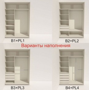 Шкаф-купе 1400 серии SOFT D8+D2+B2+PL4 (2 ящика+F обр.штанга) профиль «Капучино» в Снежинске - snezhinsk.ok-mebel.com | фото 4