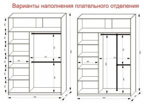 Шкаф-купе 1600 серии SOFT D6+D6+B2+PL3 (2 ящика+2штанги) профиль «Капучино» в Снежинске - snezhinsk.ok-mebel.com | фото 7