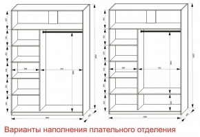 Шкаф-купе 1600 серии SOFT D6+D6+B2+PL3 (2 ящика+2штанги) профиль «Капучино» в Снежинске - snezhinsk.ok-mebel.com | фото 8