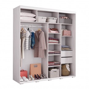 Шкаф-купе Крафт-6 1.6 м ШКК-06 (ясень белый) в Снежинске - snezhinsk.ok-mebel.com | фото 2