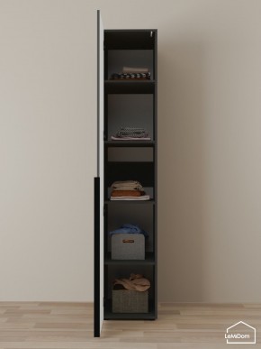 Шкаф Linnea MHR-1-2 2050х400х510 (Графит-М 11.1.25) в Снежинске - snezhinsk.ok-mebel.com | фото 4