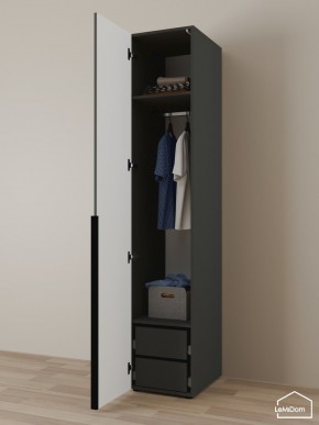 Шкаф Linnea MHR-1-3 2050х400х510 (Графит-М 11.1.25) в Снежинске - snezhinsk.ok-mebel.com | фото 5