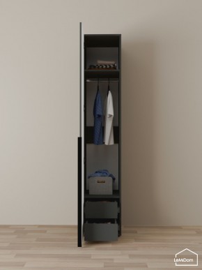 Шкаф Linnea MHR-1-3 2050х400х510 (Графит-М 11.1.25) в Снежинске - snezhinsk.ok-mebel.com | фото 6
