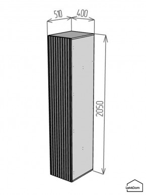 Шкаф Linnea MHR-1-4 2050х400х510 (ДВ-М 11.1.25) в Снежинске - snezhinsk.ok-mebel.com | фото 2