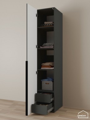 Шкаф Linnea MHR-1-4 2050х400х510 (Графит-М 11.1.25) в Снежинске - snezhinsk.ok-mebel.com | фото 6