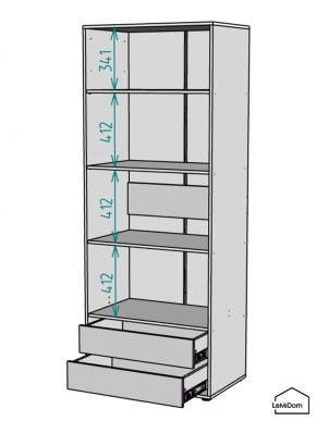 Шкаф Linnea MHR-2-4 2050х800х510 (ДВ-М 11.1.25) в Снежинске - snezhinsk.ok-mebel.com | фото 3