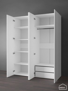 Шкаф Linnea MHR-4PO-2 2050х1600х510 (Белый-М 11.1.2) в Снежинске - snezhinsk.ok-mebel.com | фото 5