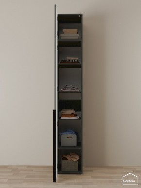 Шкаф с антресолью Linnea MHR-1A-2 2450х400х510 (Графит-М 11.1.25) в Снежинске - snezhinsk.ok-mebel.com | фото 4