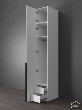 Шкаф с антресолью Linnea MHR-1A-3 2450х400х510 (Белый-М 11.1.2) в Снежинске - snezhinsk.ok-mebel.com | фото 6
