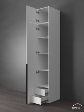 Шкаф с антресолью Linnea MHR-1A-4 2450х400х510 (Белый-М 11.1.2) в Снежинске - snezhinsk.ok-mebel.com | фото 5