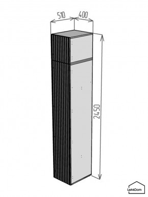Шкаф с антресолью Linnea MHR-1A-4 2450х400х510 (ДВ-М 11.1.25) в Снежинске - snezhinsk.ok-mebel.com | фото 2
