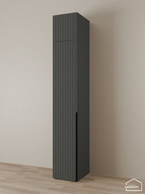 Шкаф с антресолью Linnea MHR-1A-4 2450х400х510 (Графит-М 11.1.25) в Снежинске - snezhinsk.ok-mebel.com | фото