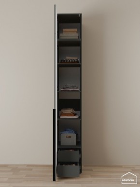 Шкаф с антресолью Linnea MHR-1A-4 2450х400х510 (Графит-М 11.1.25) в Снежинске - snezhinsk.ok-mebel.com | фото 4