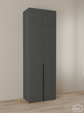 Шкаф с антресолью Linnea MHR-2A-1 2450х800х510 (Графит-М 11.1.25) в Снежинске - snezhinsk.ok-mebel.com | фото