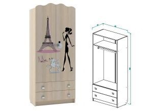 Шкаф для одежды с ящиками Париж в Снежинске - snezhinsk.ok-mebel.com | фото 1