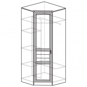 Шкаф угловой 50 Лира Нортон светлый (угол 854х854) в Снежинске - snezhinsk.ok-mebel.com | фото 2