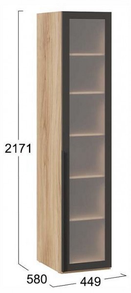 Шкаф-витрина Порто СМ-393.07.008 в Снежинске - snezhinsk.ok-mebel.com | фото 3