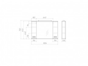 Шкаф-зеркало Cube 100 Эл. Домино (DC5013HZ) в Снежинске - snezhinsk.ok-mebel.com | фото 2