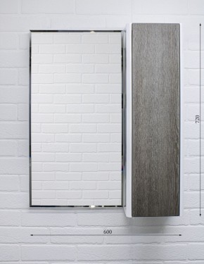 Шкаф-зеркало Uno 60 Дуб серый левый/правый Домино (DU1503HZ) в Снежинске - snezhinsk.ok-mebel.com | фото 7