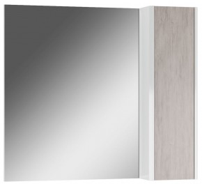 Шкаф-зеркало Uno 80 Дуб серый левый/правый Домино (DU1504HZ) в Снежинске - snezhinsk.ok-mebel.com | фото 1
