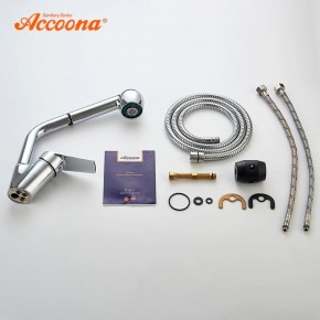 Смеситель для кухни Accoona A5410 с вытягивающейся лейкой в Снежинске - snezhinsk.ok-mebel.com | фото 3