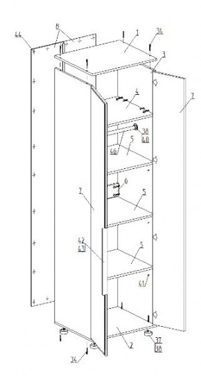 Спальный гарнитур "Лео" (модульный) в Снежинске - snezhinsk.ok-mebel.com | фото 11