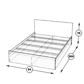 Стандарт Кровать 0900, цвет дуб сонома, ШхГхВ 93,5х203,5х70 см., сп.м. 900х2000 мм., без матраса, основание есть в Снежинске - snezhinsk.ok-mebel.com | фото 4