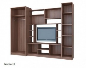 Стенка Марта 11 (Венге/Беленый дуб) в Снежинске - snezhinsk.ok-mebel.com | фото 4