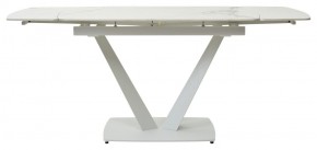 Стол ALATRI 120 GLOSS STATUARIO WHITE SOLID CERAMIC / WHITE, ®DISAUR в Снежинске - snezhinsk.ok-mebel.com | фото 4