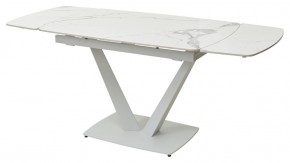 Стол ALATRI 120 GLOSS STATUARIO WHITE SOLID CERAMIC / WHITE, ®DISAUR в Снежинске - snezhinsk.ok-mebel.com | фото 5