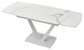 Стол ALATRI 120 GLOSS STATUARIO WHITE SOLID CERAMIC / WHITE, ®DISAUR в Снежинске - snezhinsk.ok-mebel.com | фото 6