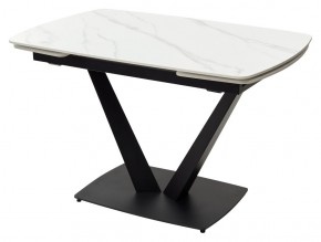 Стол ALATRI 120 MATT WHITE MARBLE SOLID CERAMIC / BLACK, ®DISAUR в Снежинске - snezhinsk.ok-mebel.com | фото 7