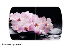 Стол Бостон 900*600 (опоры Брифинг) Стекло/фотопечать Розовая Орхидея в Снежинске - snezhinsk.ok-mebel.com | фото