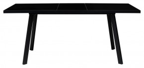 Стол ФИН 120 Черный, стекло/ Черный каркас М-City в Снежинске - snezhinsk.ok-mebel.com | фото 1
