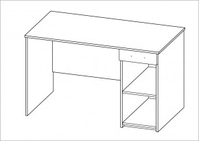 Стол КАСТОР письменный с одной тумбой и одним ящиком, цвет Дуб Сонома в Снежинске - snezhinsk.ok-mebel.com | фото 3