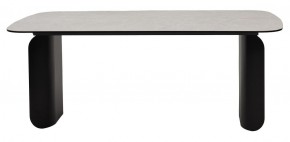 Стол NORD 200 TL-102 Бежевый мрамор, испанская керамика / черный каркас, ®DISAUR в Снежинске - snezhinsk.ok-mebel.com | фото 4