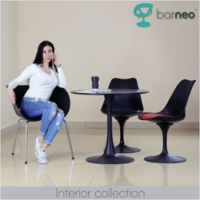 Стул Barneo N-8 Tulip style черный с черной подушкой в Снежинске - snezhinsk.ok-mebel.com | фото 4