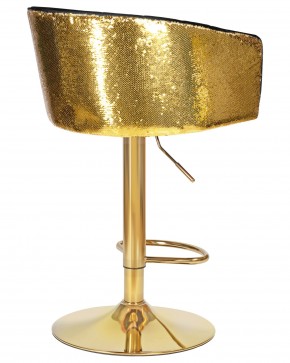 Стул барный DOBRIN DARCY GOLD SHINY, черный велюр с золотыми пайетками в Снежинске - snezhinsk.ok-mebel.com | фото 4