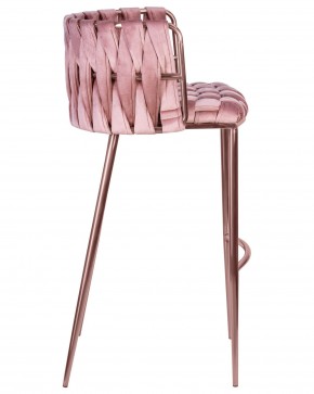 Стул барный DOBRIN EMMA ROSE GOLD, розовый велюр (VF-10) в Снежинске - snezhinsk.ok-mebel.com | фото 3