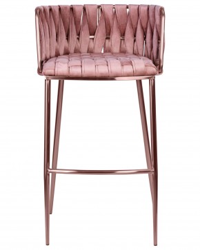 Стул барный DOBRIN EMMA ROSE GOLD, розовый велюр (VF-10) в Снежинске - snezhinsk.ok-mebel.com | фото 6