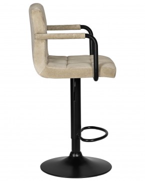 Стул барный DOBRIN KRUGER ARM BLACK, бежевый вельвет (LAR-E2041-04) в Снежинске - snezhinsk.ok-mebel.com | фото 3
