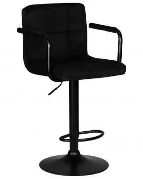 Стул барный DOBRIN KRUGER ARM BLACK, черный вельвет (LAR-E2041-52) в Снежинске - snezhinsk.ok-mebel.com | фото