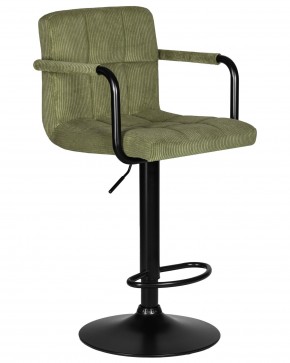 Стул барный DOBRIN KRUGER ARM BLACK, зеленый вельвет (LAR-E2041-7) в Снежинске - snezhinsk.ok-mebel.com | фото 2
